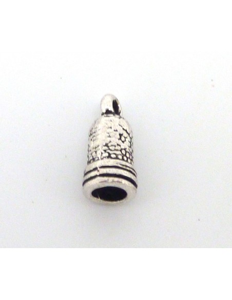 embout rond pour cordon de 3mm metal argenté
