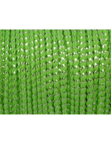 Cordon polyester tressé vert 1,5mm
