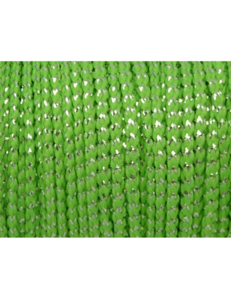 Cordon polyester tressé vert 1,5mm