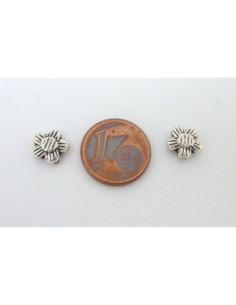 Perle fleur argenté pour creation DIY 2