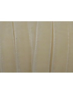 Ruban galon plat velours 7mm beige crème