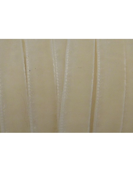 Ruban galon plat velours 7mm beige crème