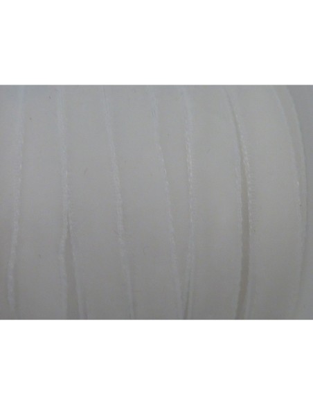 1m Ruban Galon velours plat blanc 7mm de large