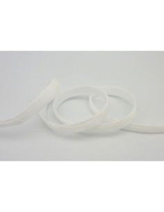 1m Ruban Galon velours plat blanc 7mm de large 2