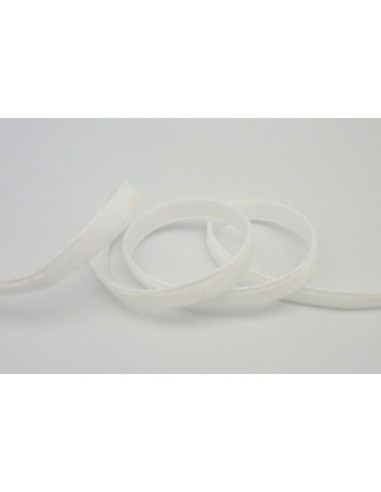 1m Ruban Galon velours plat blanc 7mm de large