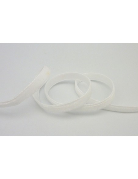 1m Ruban Galon velours plat blanc 7mm de large