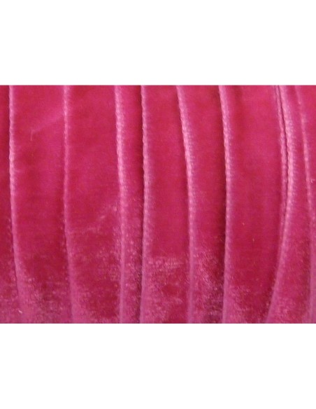 Ruban galon velours 7mm rose vif