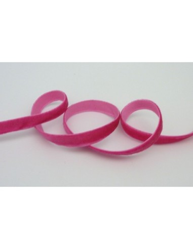 Galon velours plat pas cher de couleur rose vif, fuchsia