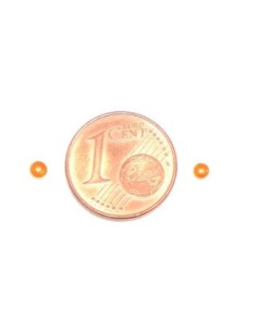 Mini perle de rocaille orange translucide 2mm pour tissage 2