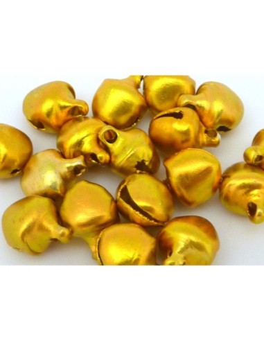 R-10 grelots en métal couleur jaune or 10,3mm