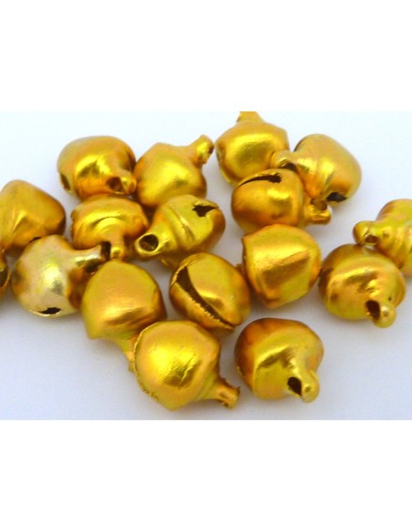 R-10 grelots en métal couleur jaune or 10,3mm