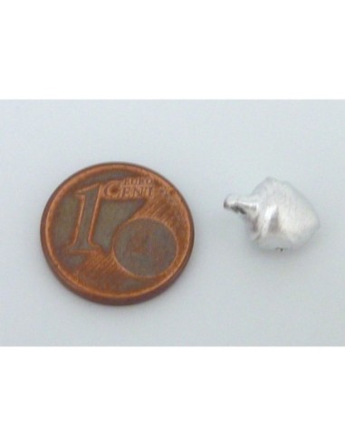 R-10 grelots en métal couleur argent brossé 10,3mm