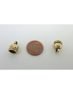 10 Embouts pour cordon 5,5mm, cache nœud en métal vieil or, jaune 2