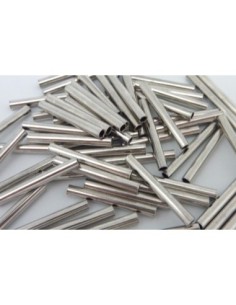 Perle tube argenté en métal pas chère