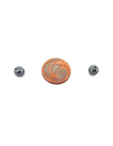 perle ronde 6mm hématite lisse