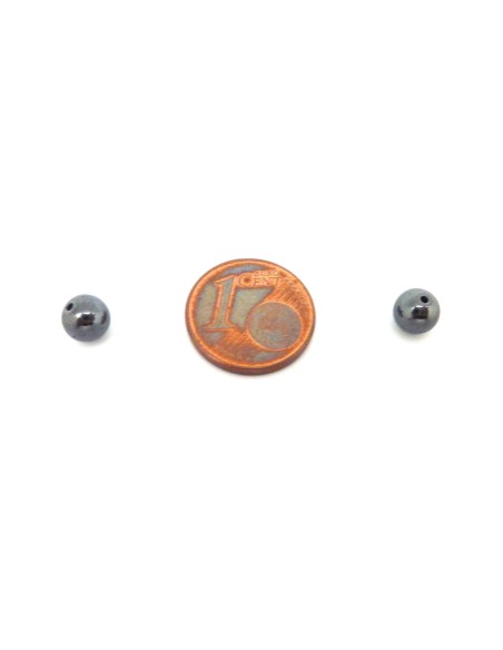 perle ronde 6mm hématite lisse
