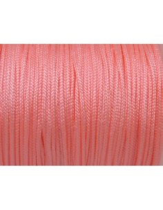 Cordon nylon tressé rose fluo pâle 1mm 2
