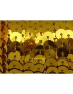 Ruban Galon sequin de couleur doré 6mm brillant