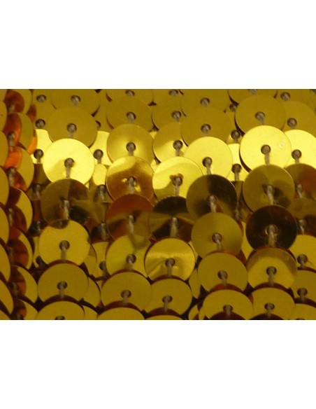 Ruban Galon sequin de couleur doré 6mm brillant