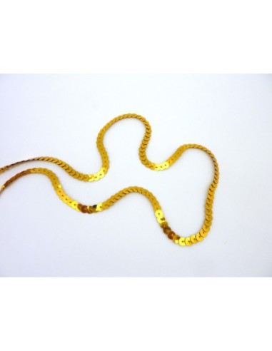Ruban sequin de couleur doré 6mm 