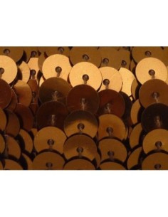 R-Ruban Galon sequin de couleur cuivré 6mm brillant