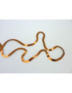 R-Ruban Galon sequin de couleur cuivré 6mm brillant 2