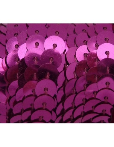 2m Ruban Galon sequin de couleur rose fuchsia 6mm brillant