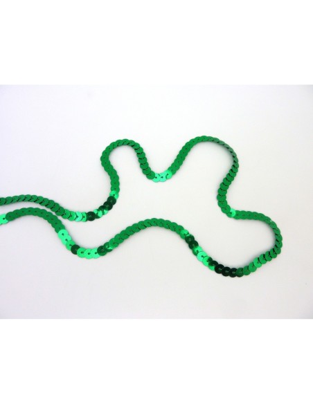 Ruban sequin vert 6mm