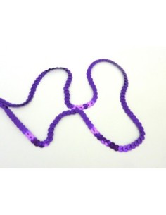 2m Ruban Galon sequin de couleur violet 6mm brillant 2