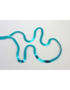 R-2m Ruban Galon sequin de couleur bleu turquoise 6mm... 2
