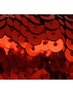 2m Ruban Galon sequin de couleur rouge 6mm brillant