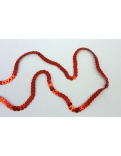 2m Ruban Galon sequin de couleur rouge 6mm brillant 2