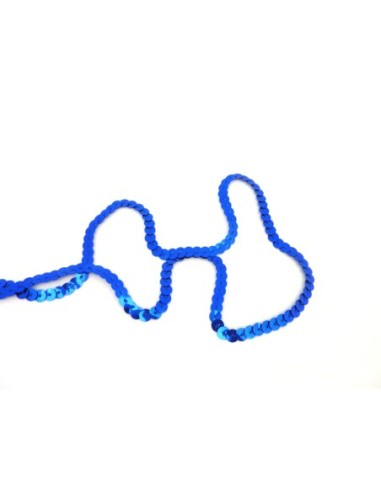 Ruban sequin bleu roi pour customisation pas cher