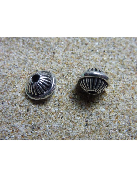 Perles toupie strié 7mm