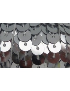 R-2m Ruban Galon sequin de couleur argent 6mm brillant 2