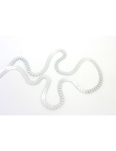 R-2m Ruban Galon sequin de couleur argent 6mm...