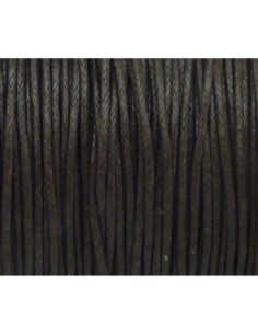Fil coton ciré 1mm marron brun 2