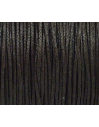 Cordon coton ciré 1mm marron brun