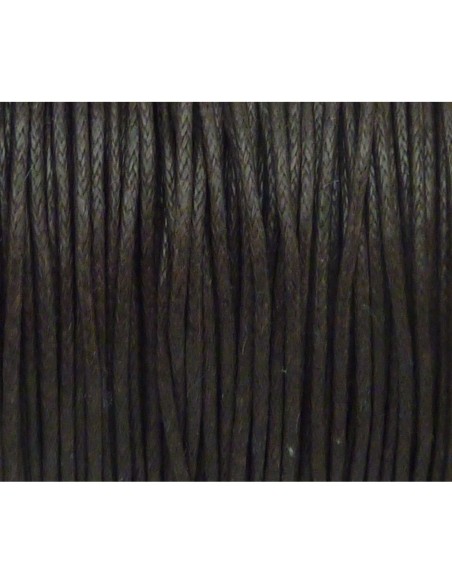Cordon coton ciré 1mm marron brun