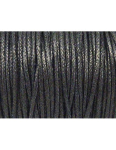 Coton ciré de couleur noir 1,5mm