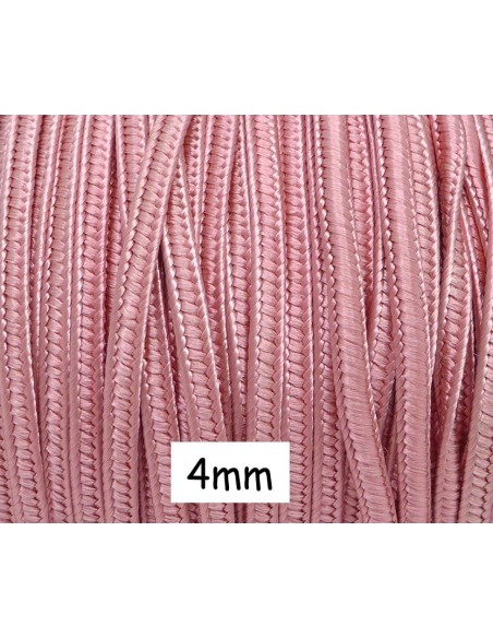 Lanière soutache 4mm rose dragée Lanière soutache 4mm rose dragée