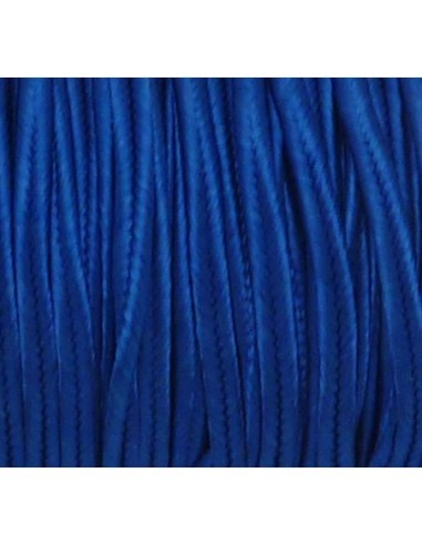 4,50m Fil, cordon, ruban Soutache, plat 3mm bleu électrique brillant