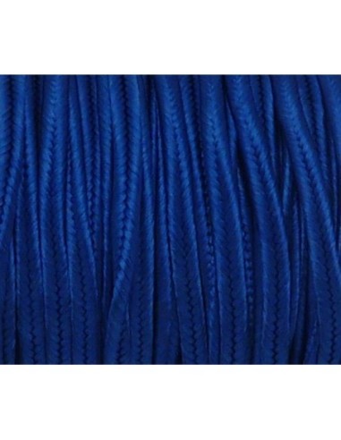 4m Fil, cordon, ruban Soutache, plat 3mm bleu...