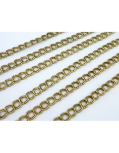 Chainette de couleur bronze double maillon forçat
