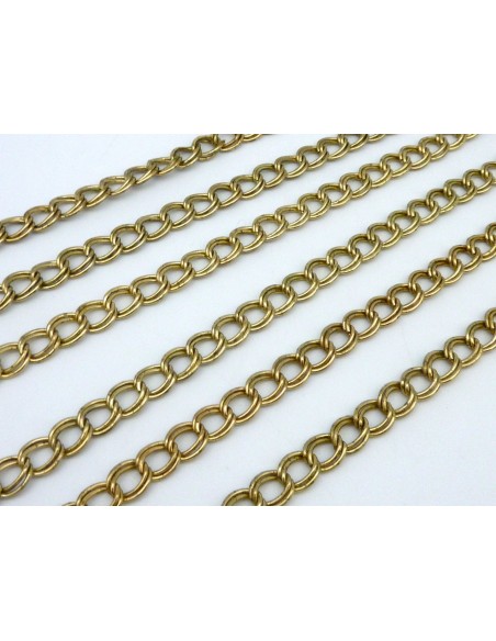 Chainette de couleur bronze double maillon forçat