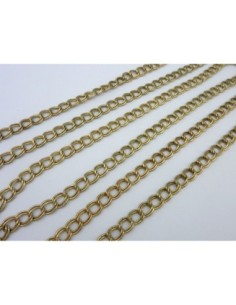 Chainette de couleur bronze double maillon forçat 2