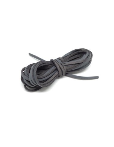 Lacet simili cuir couleur gris 2,5mm pas cher