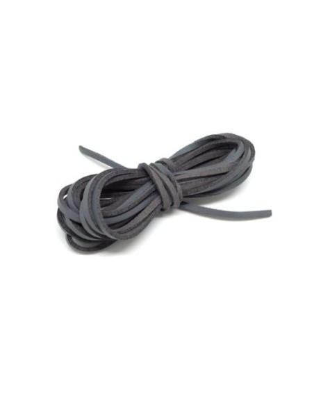 Lacet simili cuir couleur gris 2,5mm pas cher