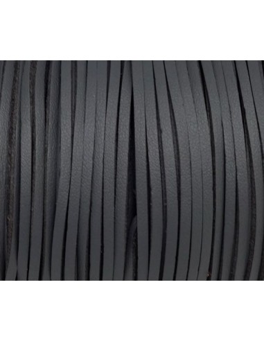 Lanière cuir synthétique gris pas cher