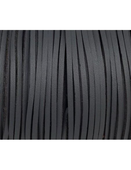 Lanière cuir synthétique gris pas cher